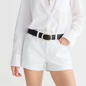 J. Crew Mid Rise Denim Short White